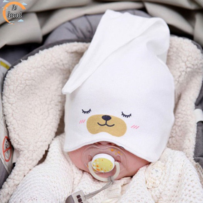 Mũ Trùm Đầu Chất Liệu Cotton Co Giãn Thời Trang Cho Bé