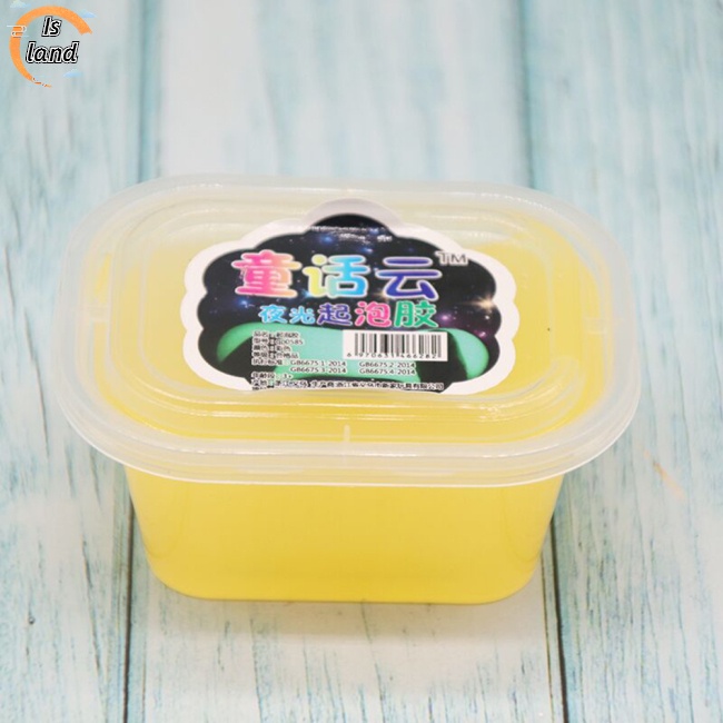 [IS] Đồ Chơi Slime Hạt Xốp Pha Lê Màu Trơn Phát Sáng Diy Cho Trẻ Em