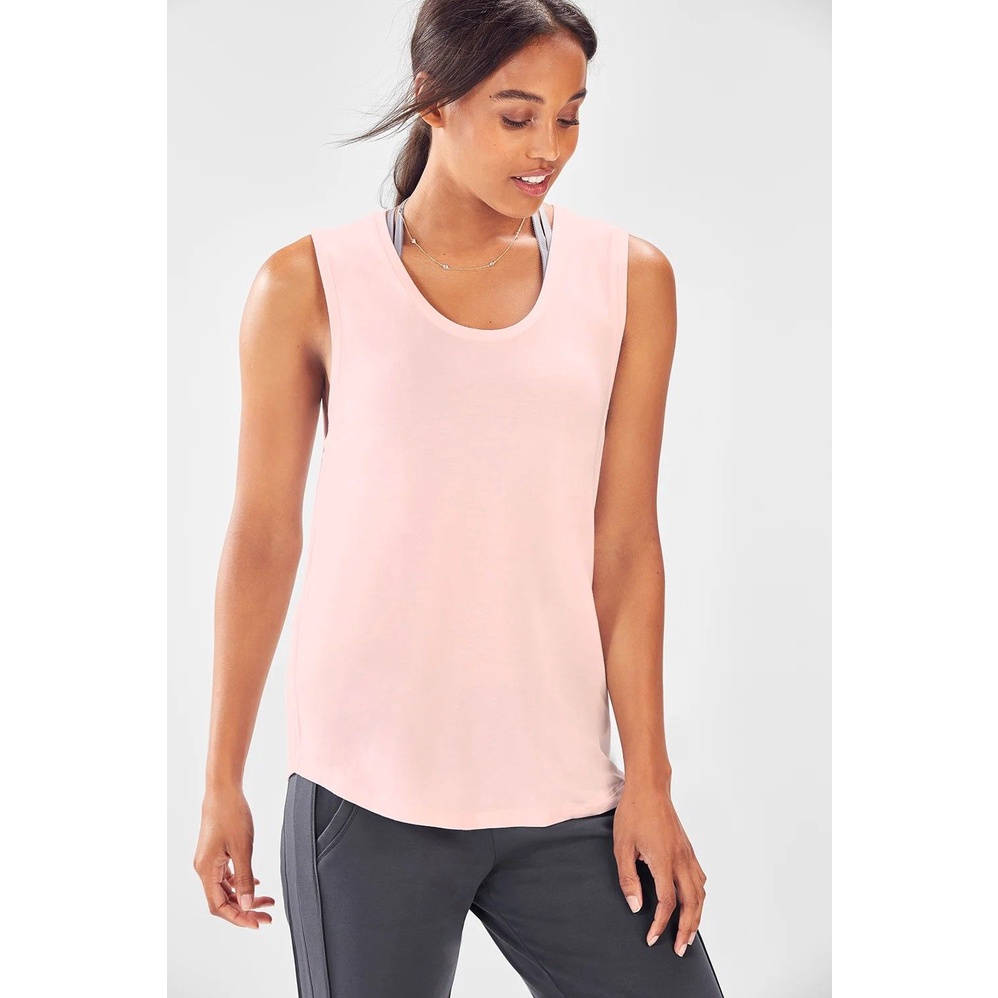Áo thun sát nách form rộng vạt bầu lệch tà FABLETICS (M.15)
