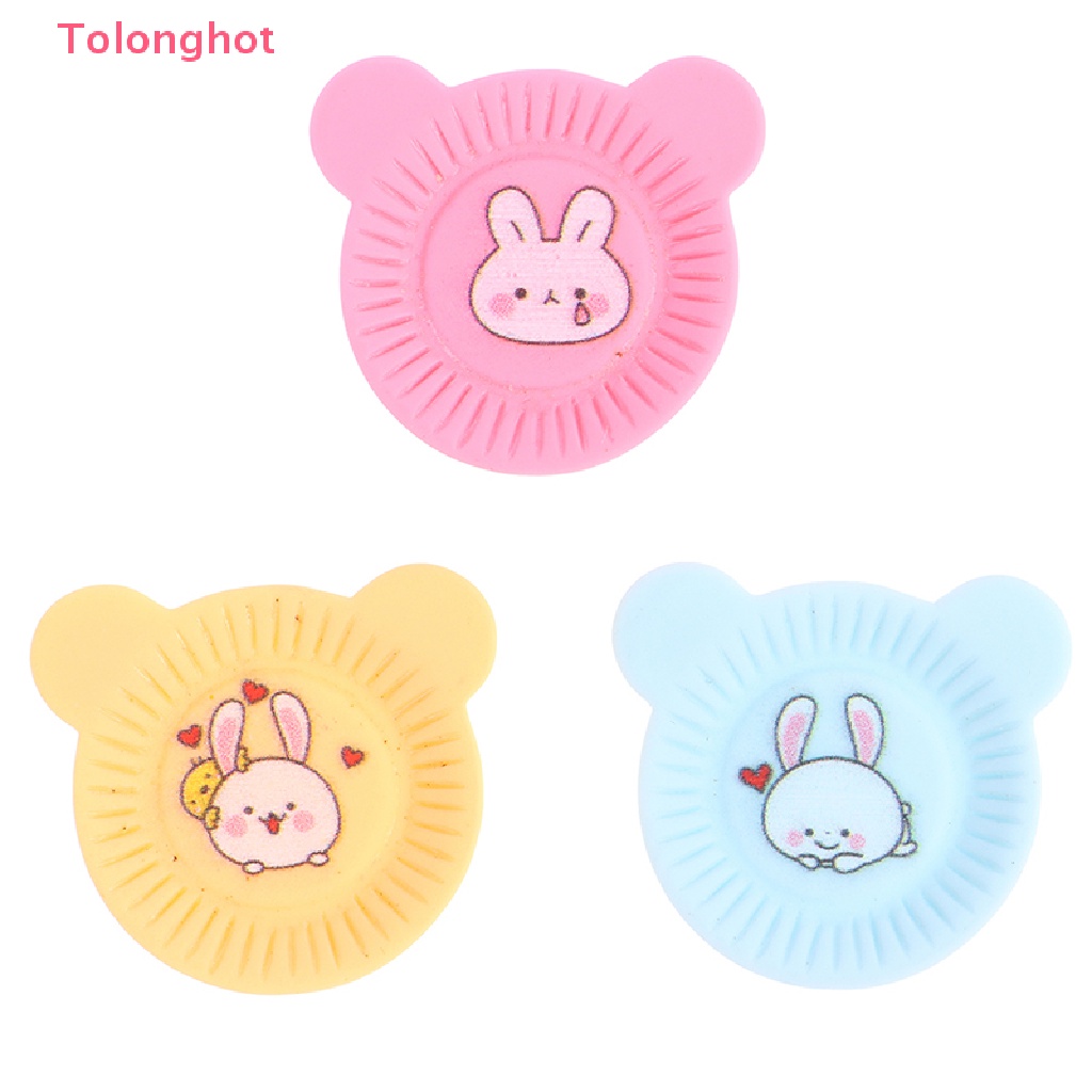 Set 10 Đĩa Ăn Tối Hình Thỏ Cho Nhà Búp Bê DIY