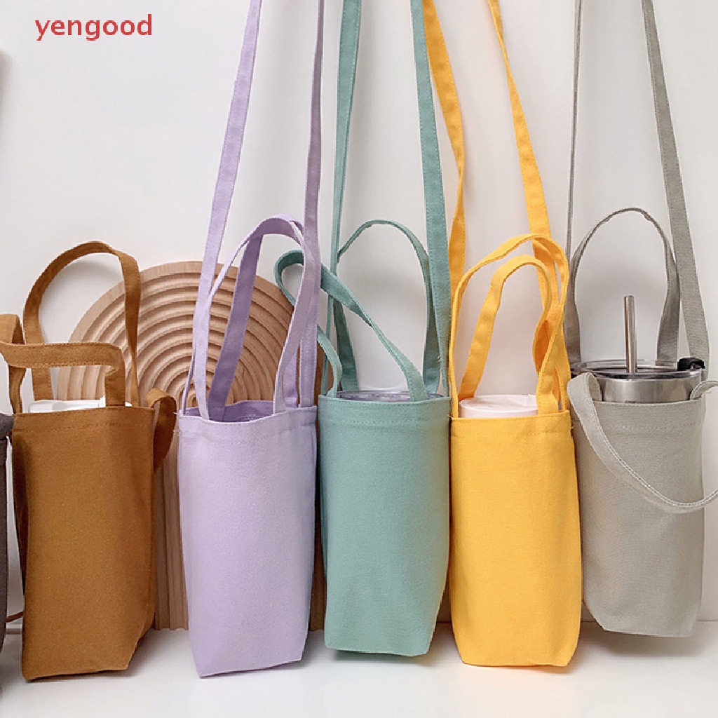 Vỏ Bọc Bình Nước Bằng Vải Bạt Có Dây Đeo Trang Điểm Tiện Lợi