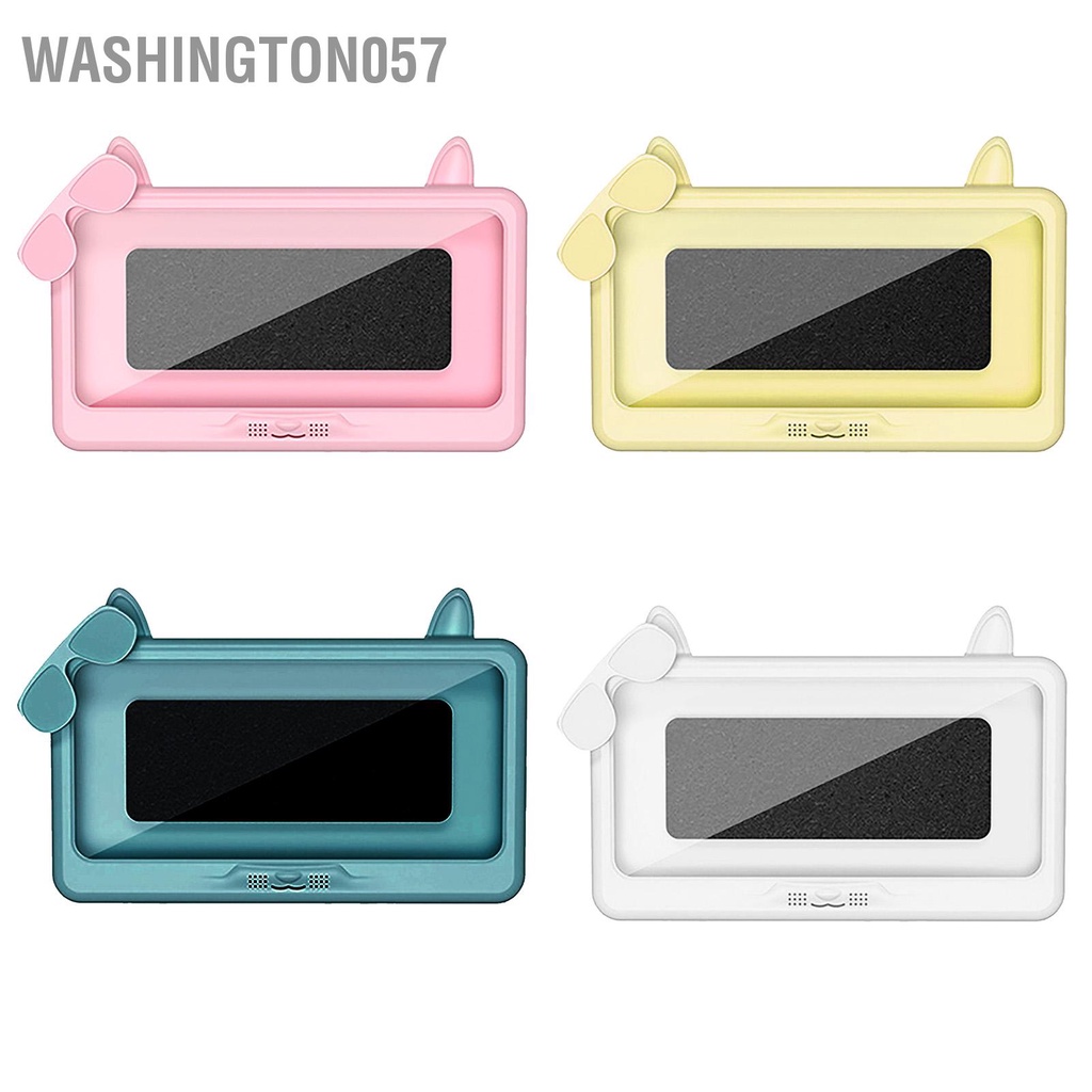 Washington057 Tắm Giá Đỡ Điện Thoại Tai Mèo Hoạt Hình Xoay 360 Độ Chống Nước Ngăn Ếch Đấm Treo Tường