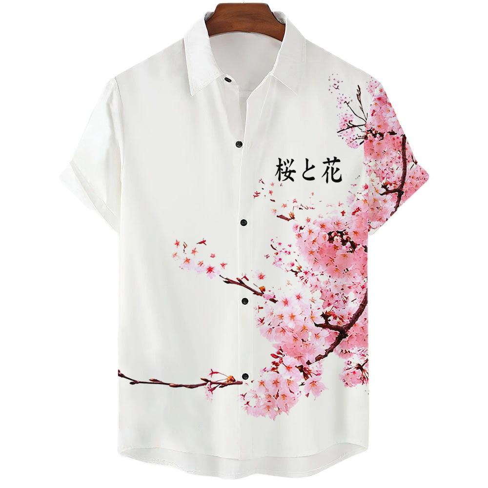 Áo Sơ Mi Tay Ngắn Dáng Rộng Thoáng Khí In Họa Tiết Hoa Phong Cách Hawaii Thời Trang Mùa Hè 2023 Cho Nam Giới Có Size 5xl