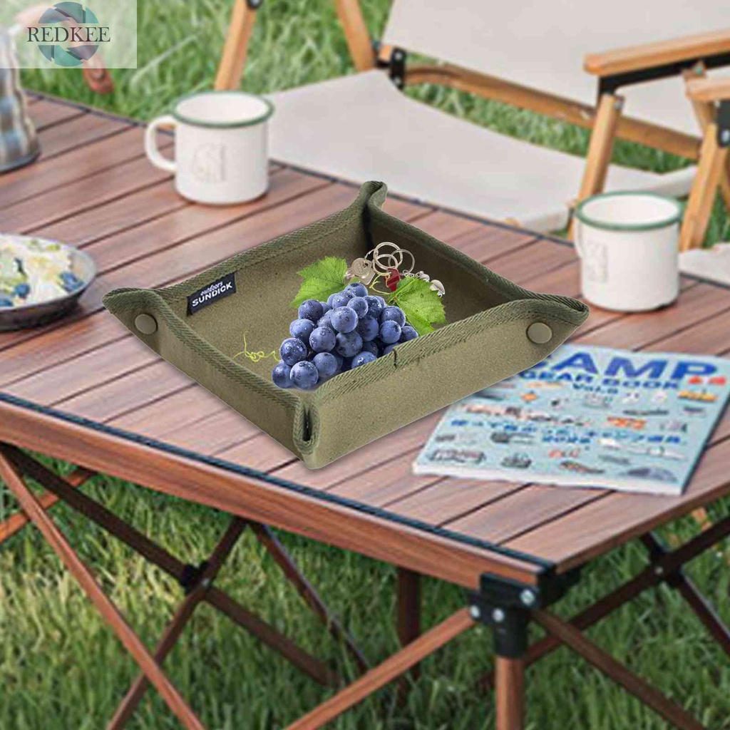 Khay Đựng Đồ Bằng Vải Bạt Chống Nước Có Thể Gấp Gọn Sắp Xếp Gọn Gà