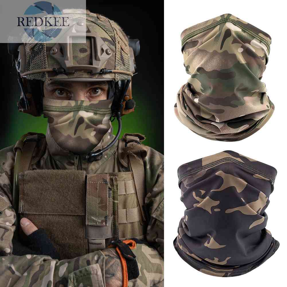 Khẩu Trang Che Phủ Cổ Họa Tiết Rằn Ri Dùng Khi Đạp Xe Ngoài Trời