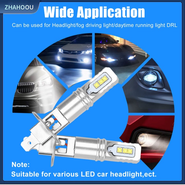 ☃Phụ Kiện Trang Trí Nhà Cửa Độc Đáo Sáng Tạo☃ 2 Bóng Đèn Pha Siêu Sáng H1 Drl 160w 6000k 12000lm Cho Xe Hơi