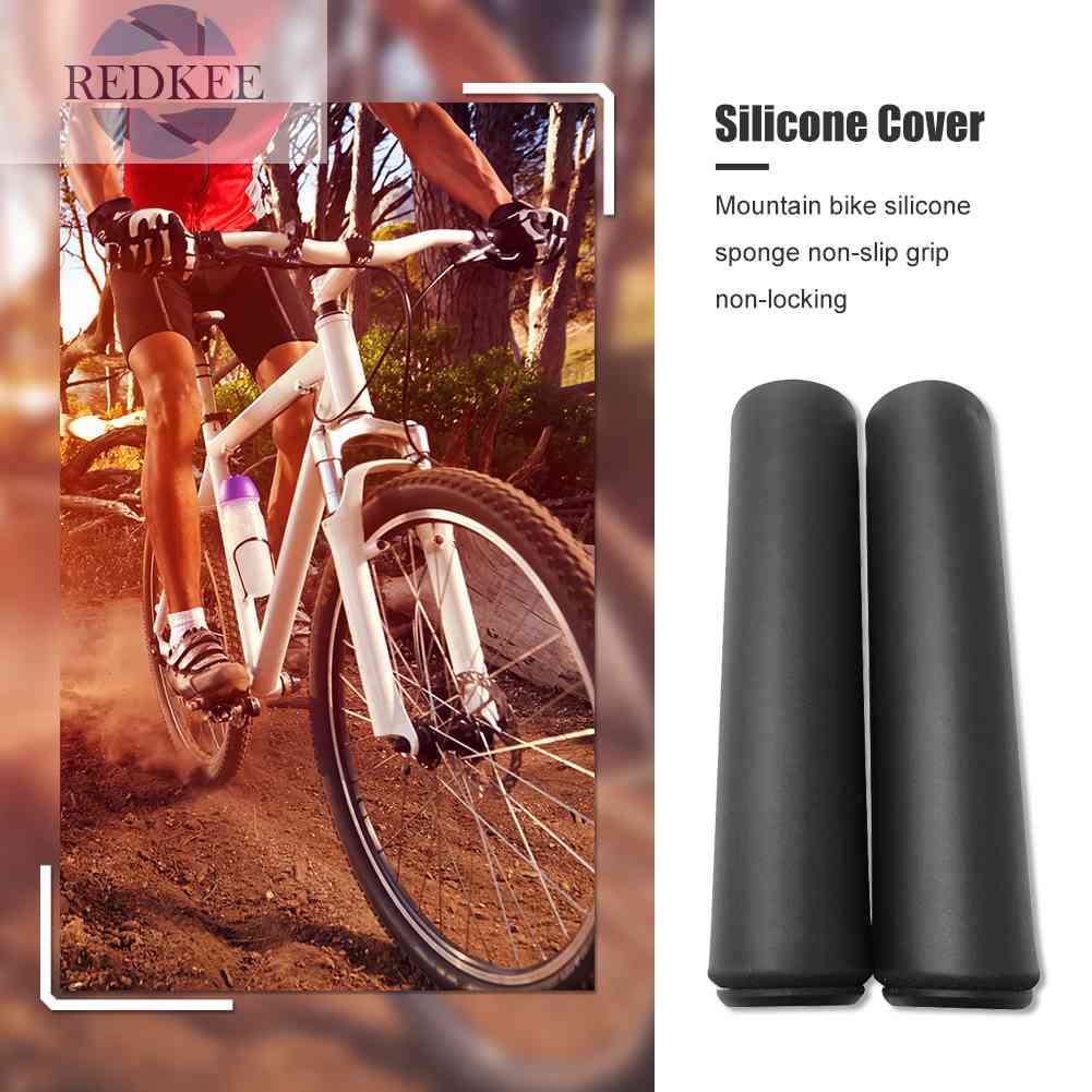 1 Cặp Vỏ Bọc Tay Lái Xe Đạp Bằng Xốp Silicone Mềm Mại Hút Sốc Chống Trượt