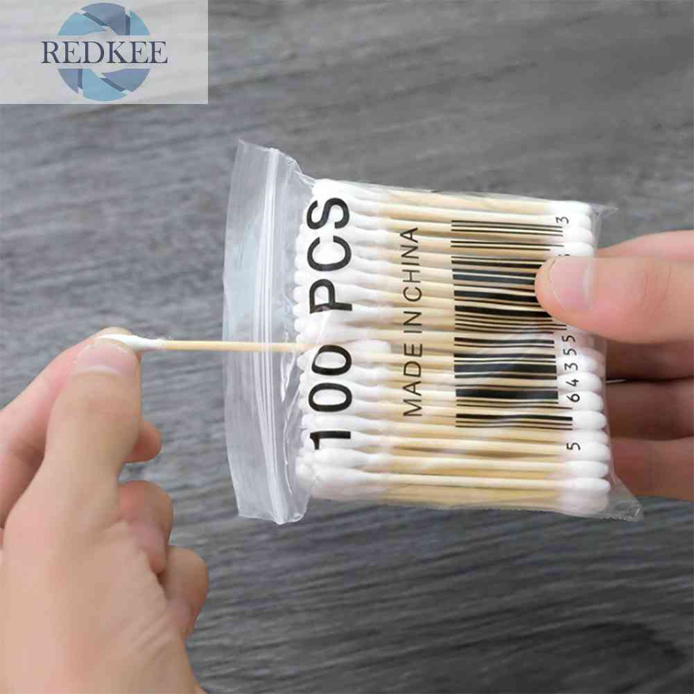 Set 100 Tăm Bông Y Tế Hai Đầu Sử Dụng Một Lần Tiện Lợi