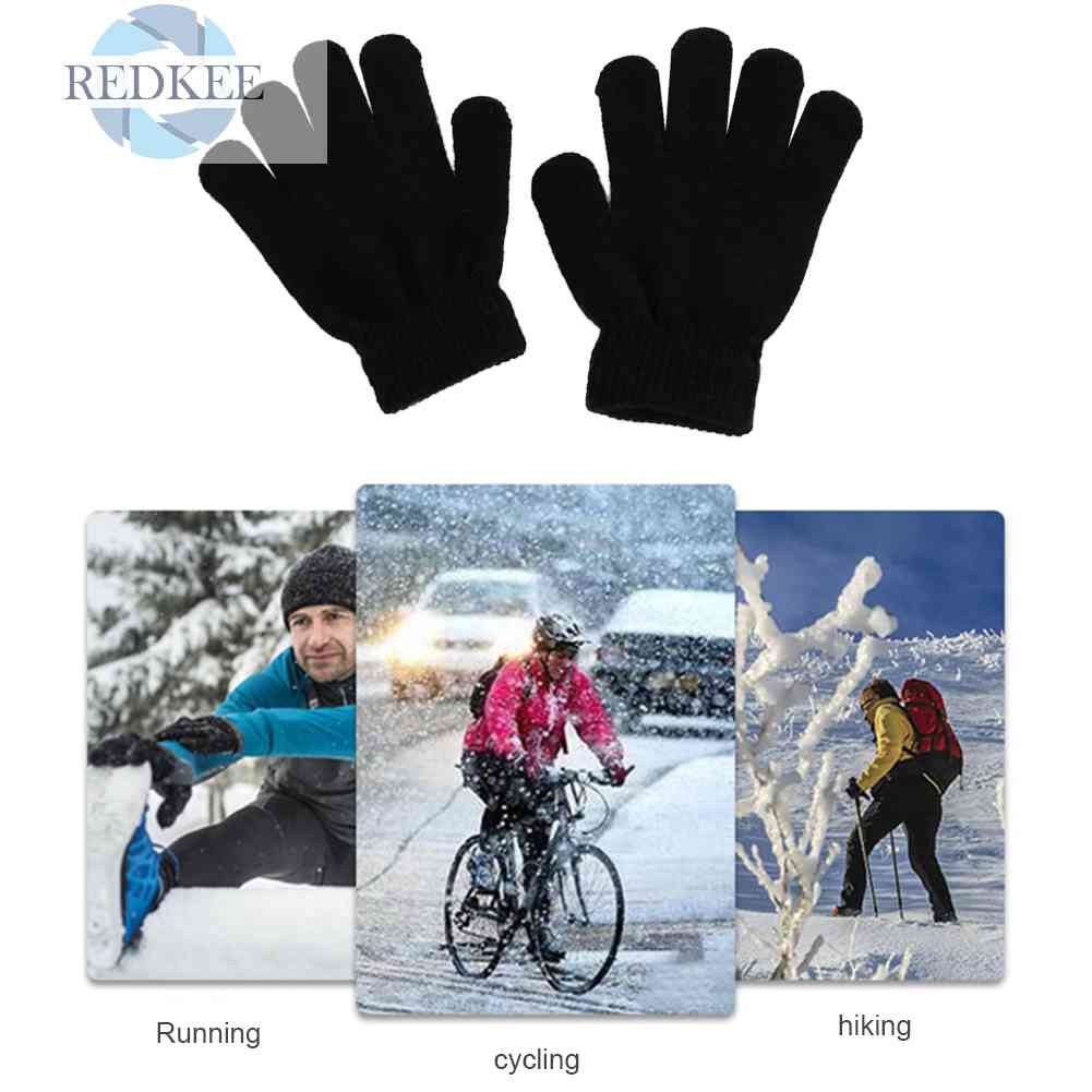 Găng Tay Dệt Kim Toàn Bộ Ngón Tay Cho Nam Và Nữ