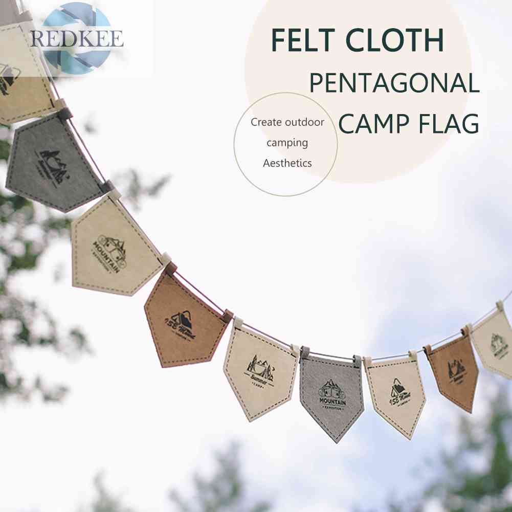 Cờ Bằng Vải Nỉ Gọn Nhẹ Kèm Dây Có Thể Điều Chỉnh Dùng Khi Đi Cắm Trại