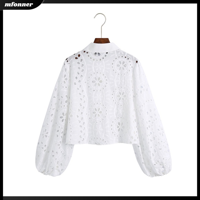 Áo Khoác Cardigan Tay Dài Phồng Thêu Họa Tiết Màu Sắc Thời Trang Cho Nữ