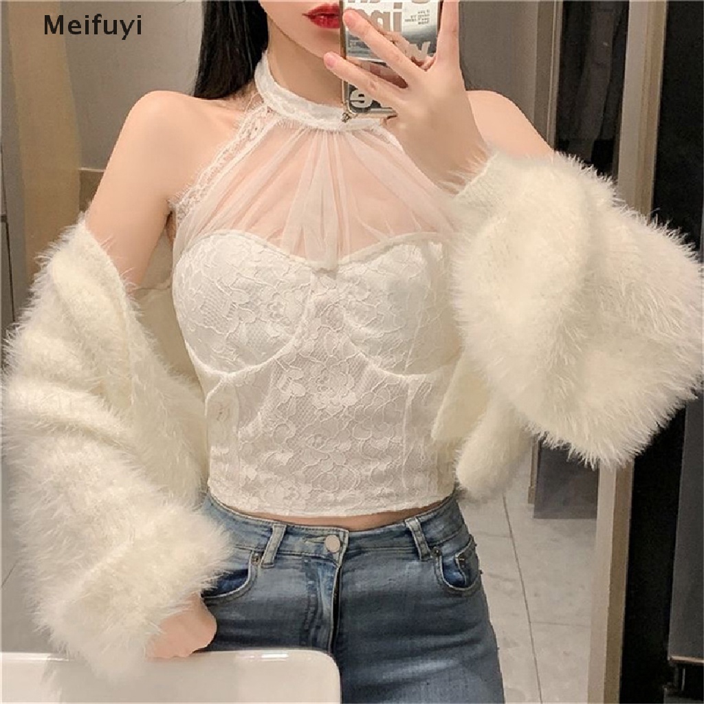 Áo Hai Dây Phối Ren Màu Sắc Trơn Quyến Rũ Dành Cho Nữ