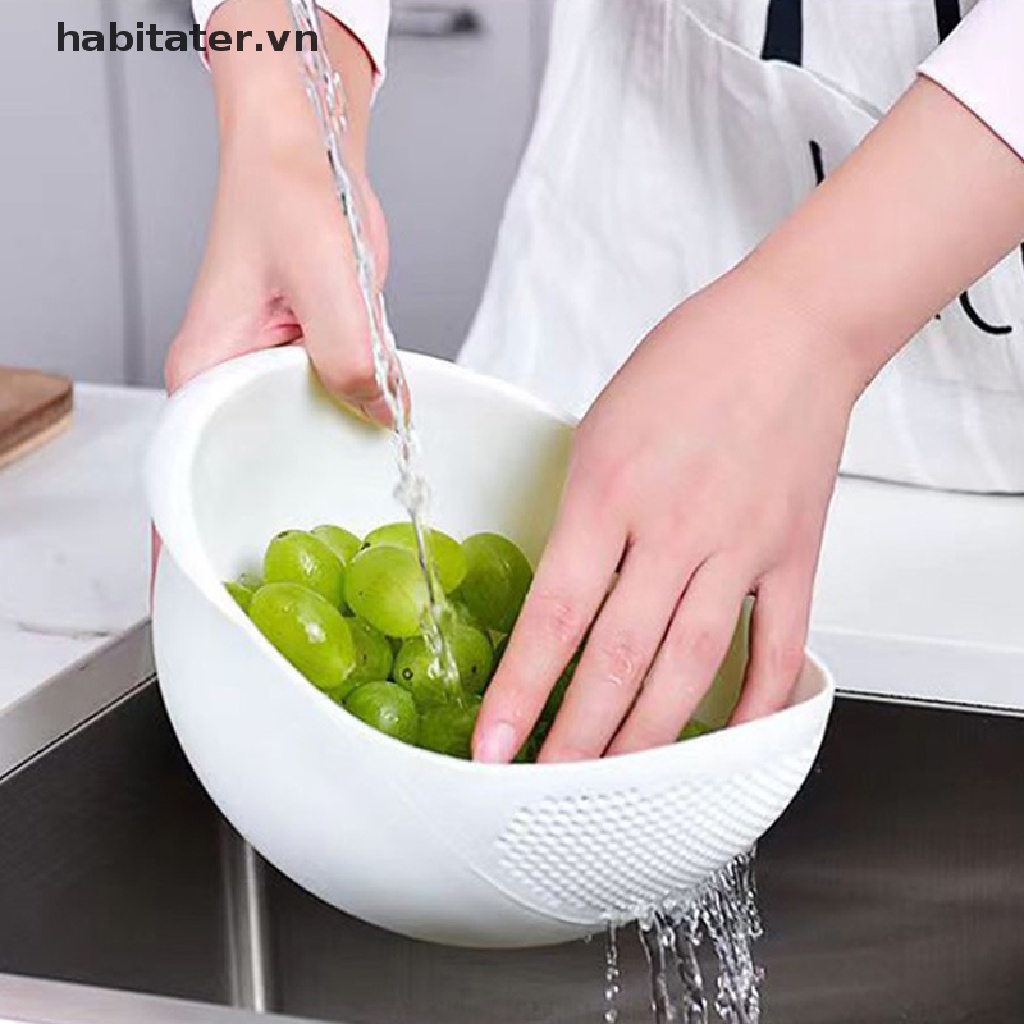 Rổ Nhựa Vo Gạo Có Tay Cầm Tiện Dụng Cho Nhà Bếp
