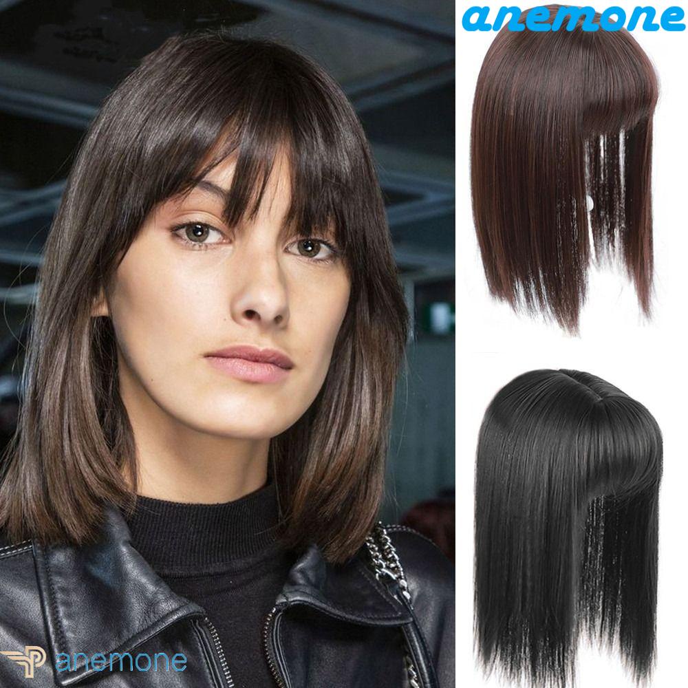 Kẹp Tóc Mái Bằng Sợi Bông Màu Đen Trắng Tạo Kiểu Tóc 3D Chịu Nhiệt Độ Cao Dành Cho Nữ