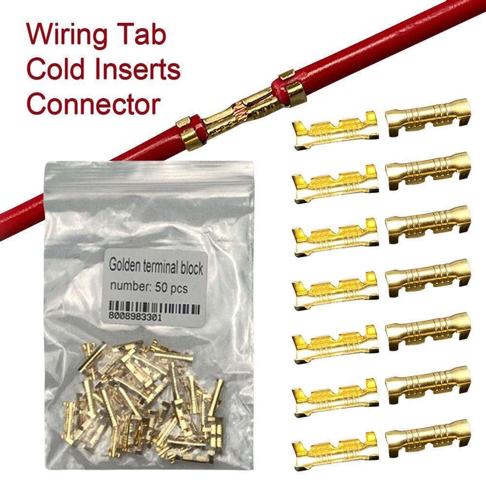 Set 50 / 100 / 200 Miếng Chèn Lạnh Nối Dây Điện Cuối 0.3-1.5mm2