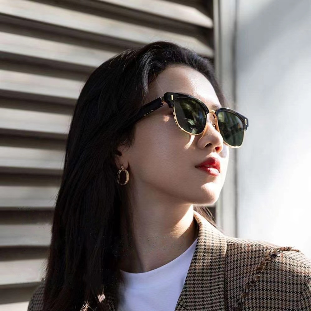 (KIQI-FASHION) COD Kính Chống Tia UV Gọng Kim Loại Phong Cách Cổ Điển Thời Trang Cho Nam Và Nữ