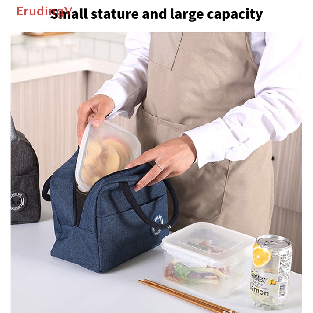 [ErudingV] Túi Tote Canvas Cách Nhiệt Đựng Cơm Trưa Nhỏ Gọn Dành Cho Trẻ Em Đi Học Đi Dã Ngoại [Mới]