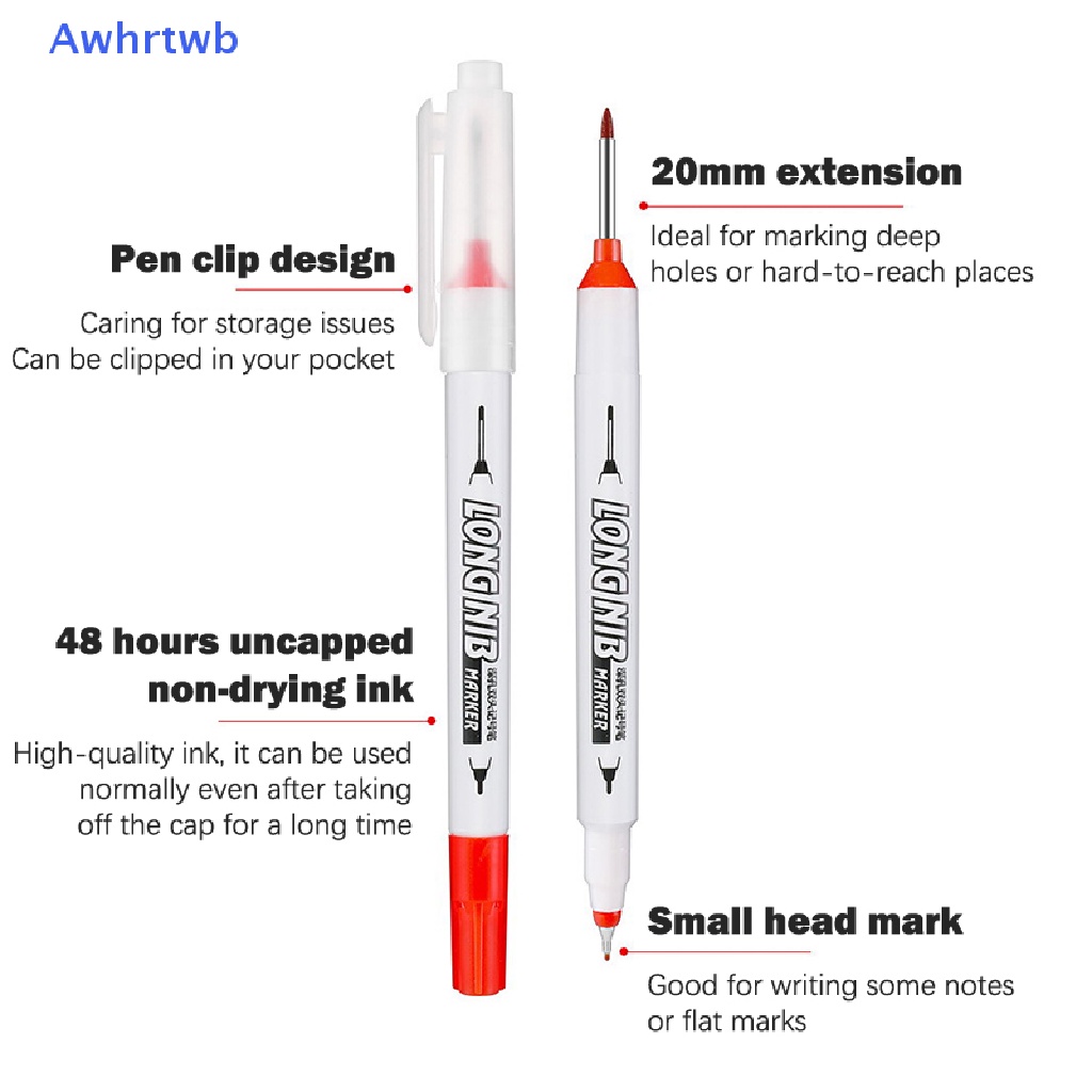 Bút Đánh Dấu Hai Đầu Lỗ Sâu Bằng Kim Loại 20mm Dành Cho Làm Mộc / Phòng Tắm Mới