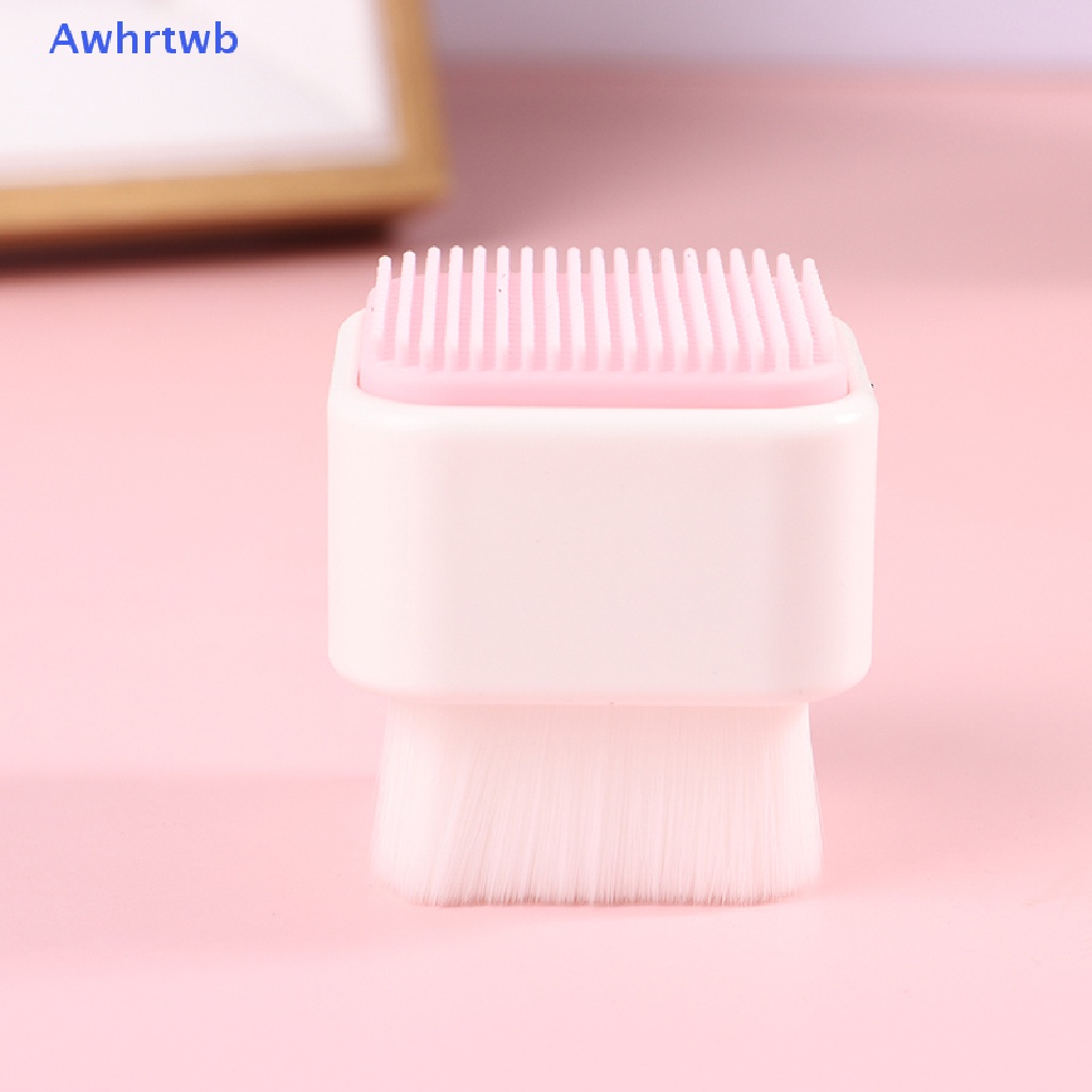 1 Bàn Chải Silicone Hai Mặt Tạo Bọt Awhrtwb Làm Sạch Da Mặt Mới