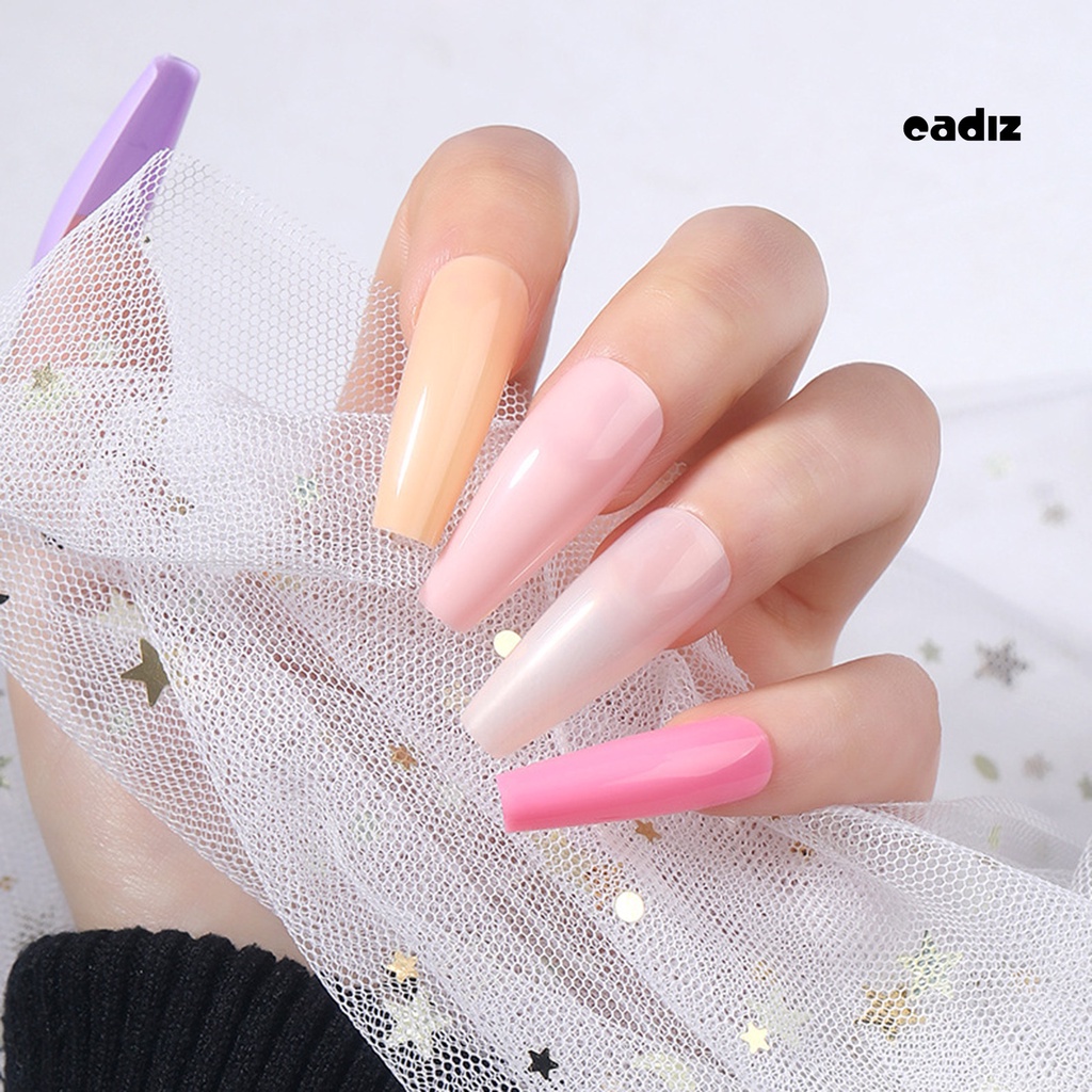 Hộp 100 Móng Tay Giả Có Thể Gấp Lại Không Để Lại Dấu Vết Hình Chữ T Nhiều Màu Sắc Dành Cho Salon