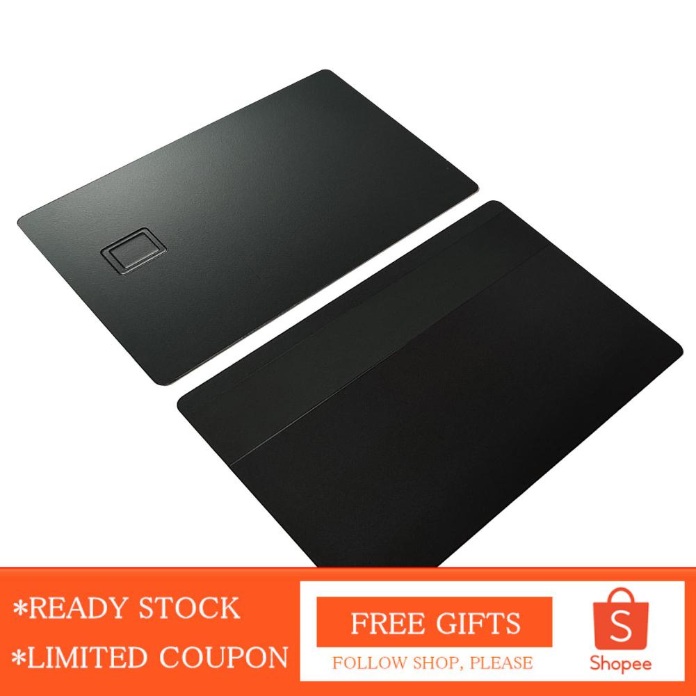 Alwaysonline Metal Business Card  Matte Black DIY Credit Brass 2pcs with 4442 Chip Magnetic Stripe for Debit