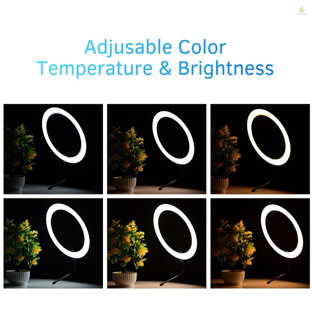 Vòng Đèn LED 10inch 3 Chế Độ Có Thể Điều Chỉnh Độ Sáng Sạc Cổng USB Dùng Quay Video / Trang Điểm