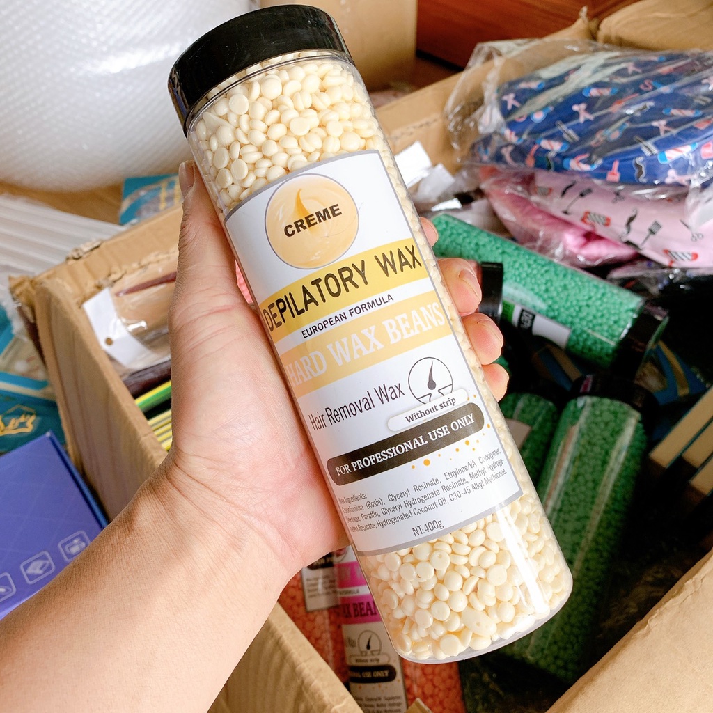 Sáp wax lông nóng dạng hạt hủ 400g Chính Hãng