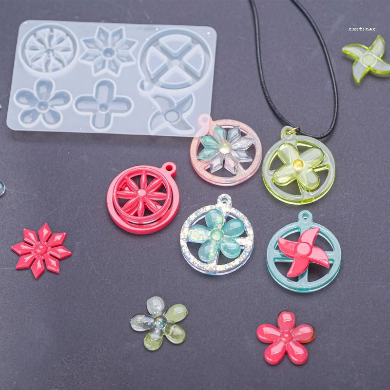 Set 1 / 5 Khuôn Silicon Làm Mặt Vòng cổ Giảm Căng Thẳng