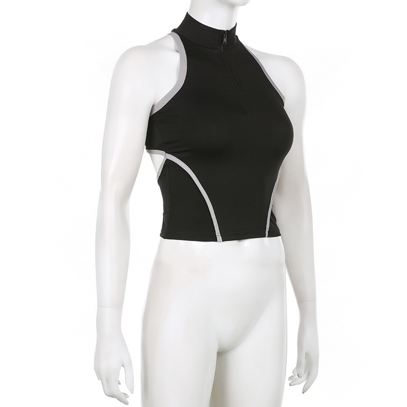 Vesglory Áo Sát Nách Eo Co Giãn Có Khóa Kéo Thời Trang 2023 Cho Nữ