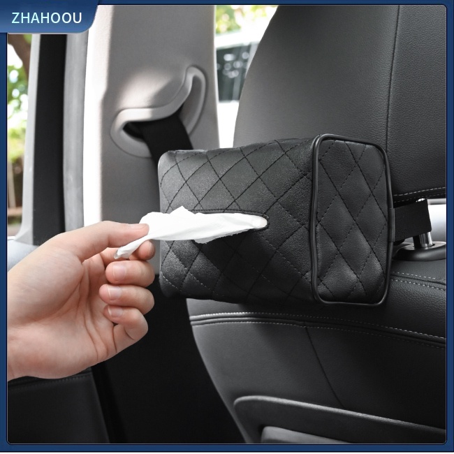 ☃Phụ Kiện Trang Trí Nhà Cửa Kiểu Dáng Dễ Thương Xinh Xắn☃ Túi Da Đựng Khăn Giấy Treo Chỗ Tỳ Tay Xe Hơi Lưng