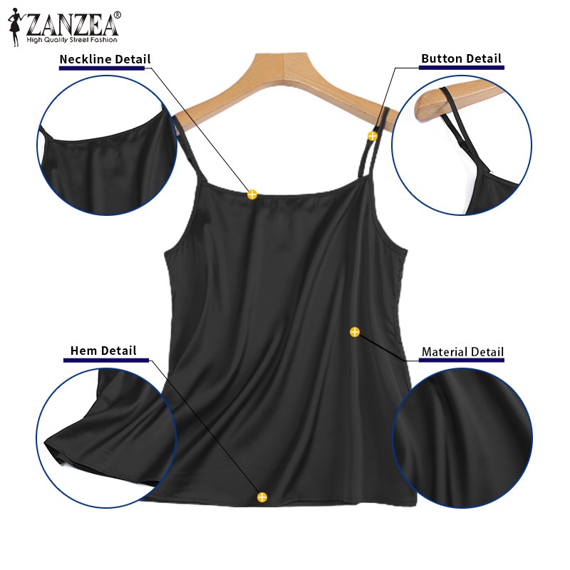 Áo nữ ZANZEA không tay cổ vuông thời trang quyến rũ