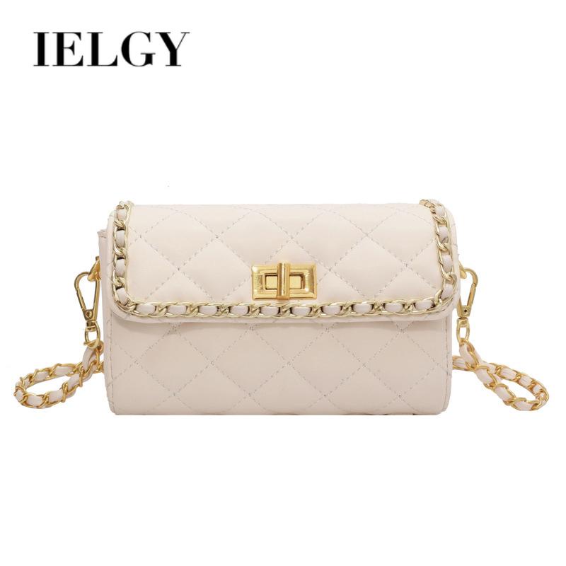 Ielgy Túi Đeo Vai Hình Vuông Nhỏ Thêu Chỉ Có Đường Chỉ Chất Lượng Cao Cho Nữ