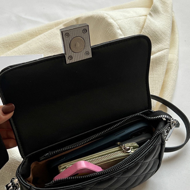 Túi Đeo Chéo Một Bên Vai Có Dây Xích Hình Thoi Nhỏ Phong Cách Phương Tây Dành Cho Nữ