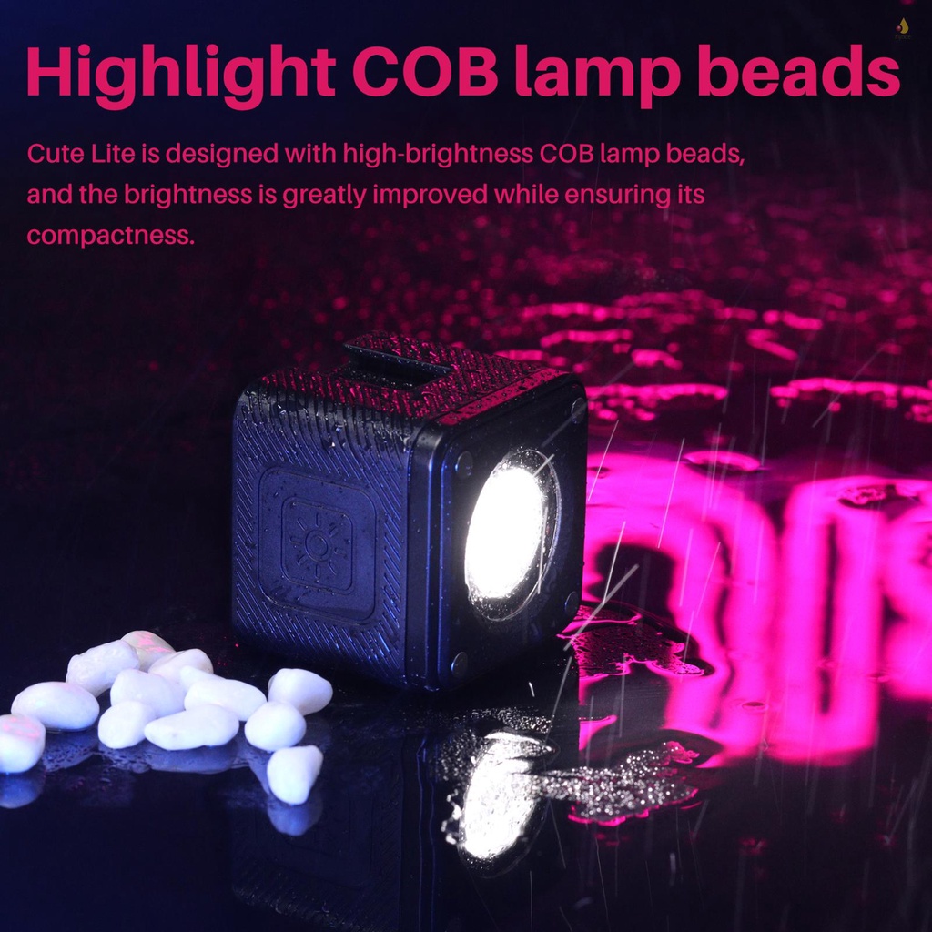 Đèn Lặn Ulanzi Lite L2 COB Mini IP68 5500K 4 Cấp Độ Sáng Chống Thấm Nước Có Giá Đỡ Từ Tính Bằng Silicone