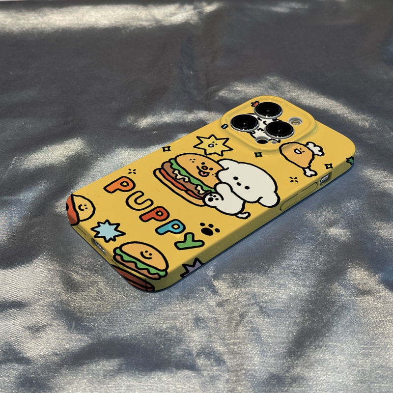 Ốp Điện Thoại In Hình Chú Chó Hoạt Họa Màu Vàng Cho iPhone1314pro 11 12 DTXX 78 max