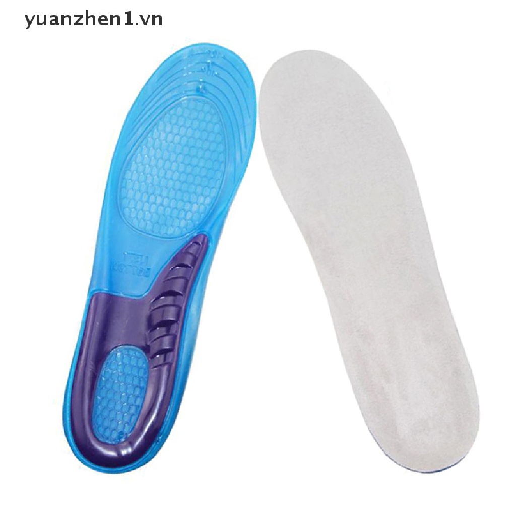 Miếng Lót Giày Thể Thao Hỗ Trợ Giảm Đau Lòng Bàn Chân Chống Sốc Bằng Silicon Gel Mềm Dành Cho Nam Và Nữ