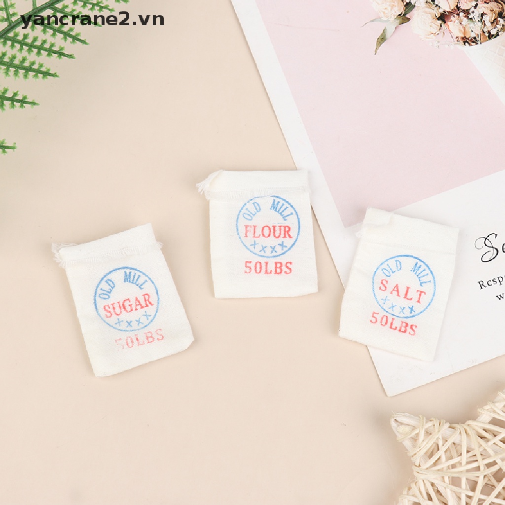 Bộ 3 Túi Rỗng Đựng Đường / Muối Bột 1: 12 Đồ Chơi Búp Bê Thu Nhỏ {yancrane2.vn}