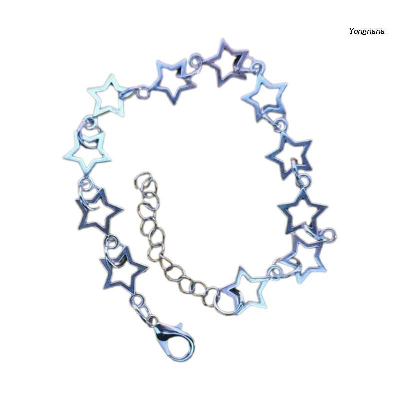 [CH *] Ins Vòng Tay Hợp Kim Hình Ngôi Sao Năm Cánh Phong Cách Hip hop Cá Tính Thời Trang Cho Nữ Je