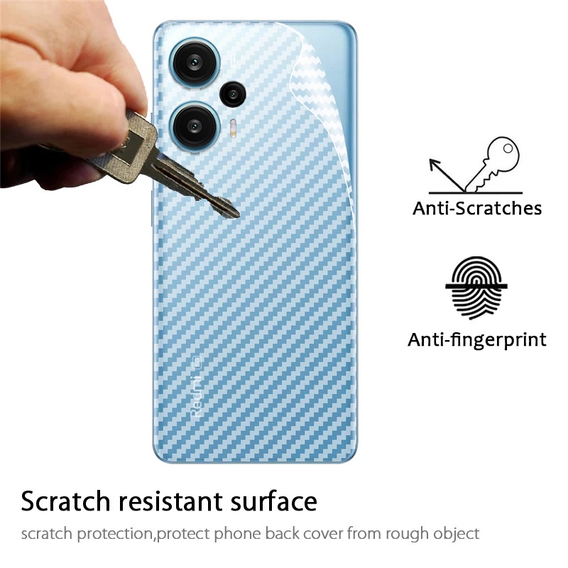 Phim Dán Lưng Họa Tiết Sợi Carbon Chống Trầy Cho Redmi Note 12 Turbo Note12 5G 2023 Xiaomi