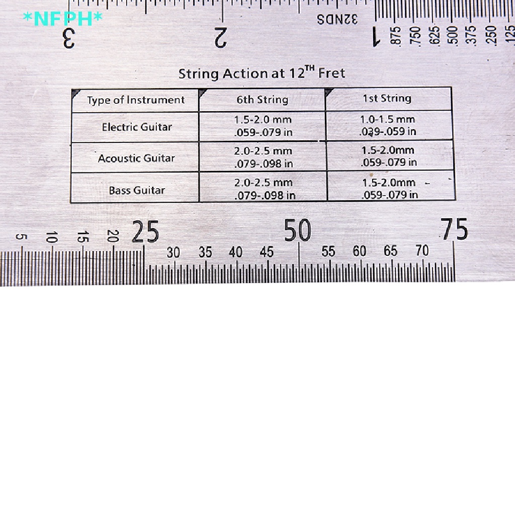 Thước Đo Dây Đàn Bằng Thép Chuyên Dụng Cho Guitar Bass Mới