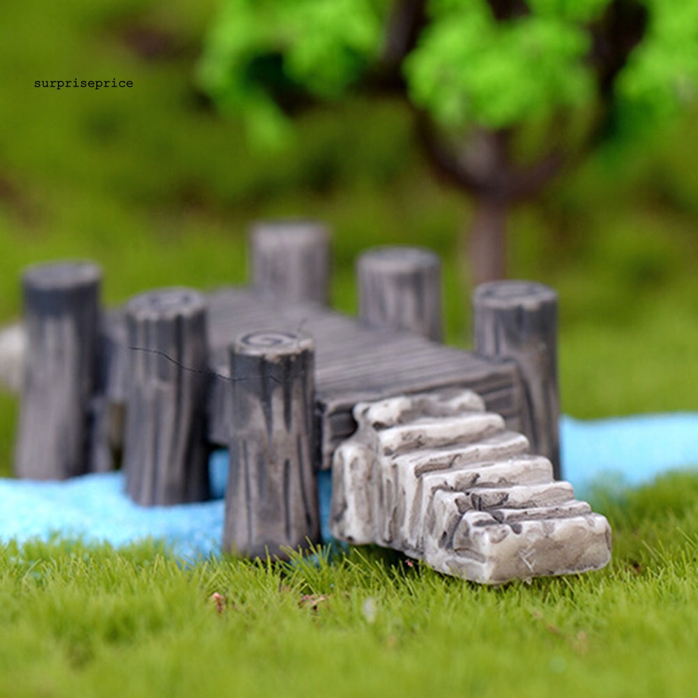 Set 2 Mô Hình Bậc Thang Mini Bằng Nhựa Resin Trang Trí Sân Vườn / Nhà Búp Bê DIY