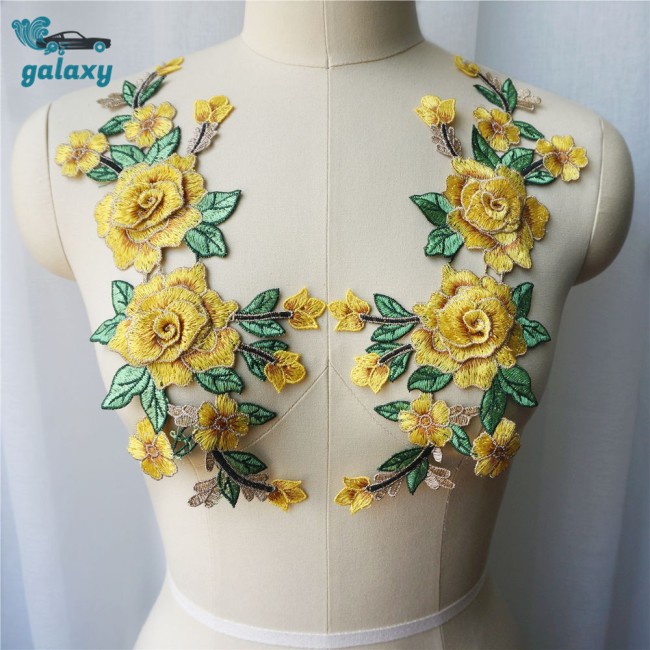 Galaxy Miếng Vải Ren Thêu Hoa Hồng 3D 2