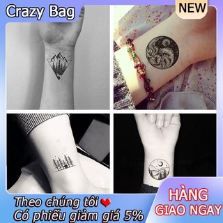 Spot goods Waterproof small fresh tattoo stickers for men and women can be used mountain and river sun and moon small stickers waterproof and lasting RC in summer