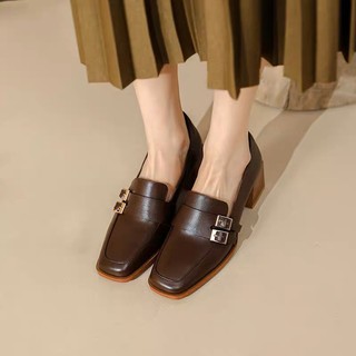 Size Station - Giày Loafer da 2 đai basic 5cm 500007