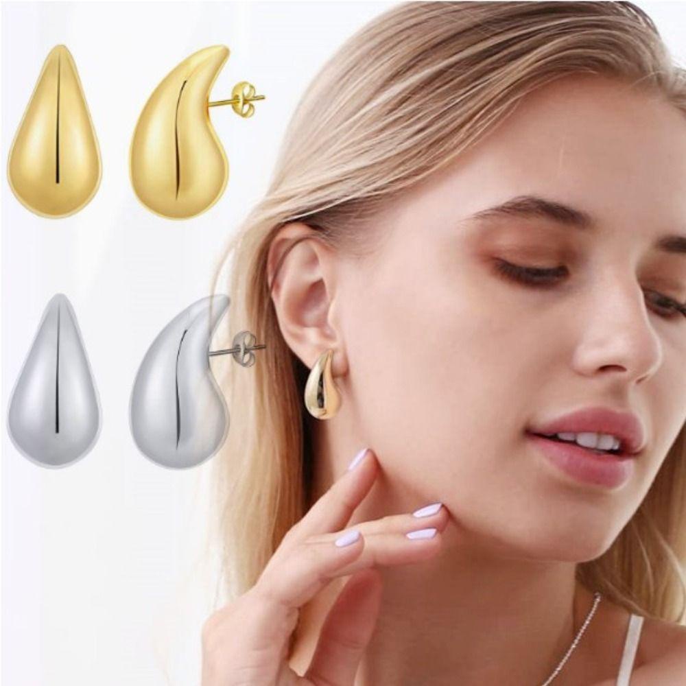Khuyên Tai Dạng Vòng Hở Trọng Lượng Nhẹ Không Gây Dị Ứng