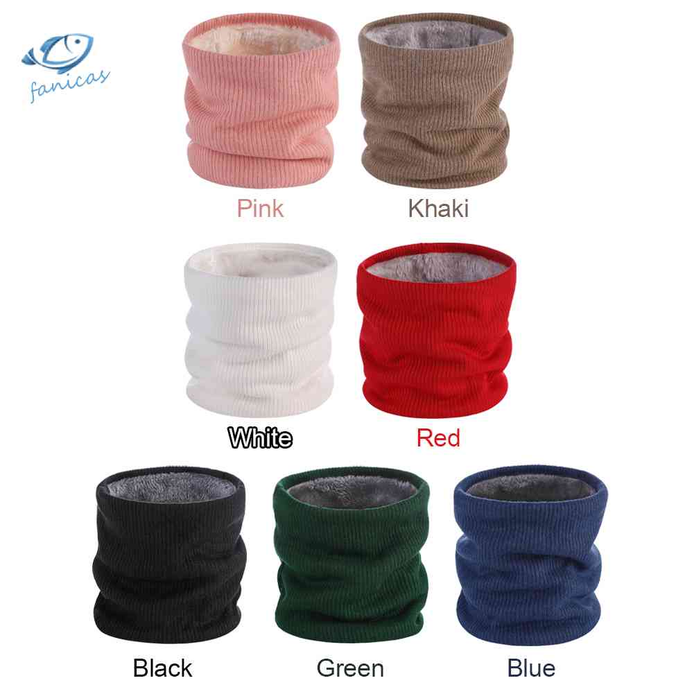 Khăn Choàng Cổ Hai Lớp Co Giãn Màu Trơn Giữ Ấm Mùa Đông Cho Nam Và Nữ