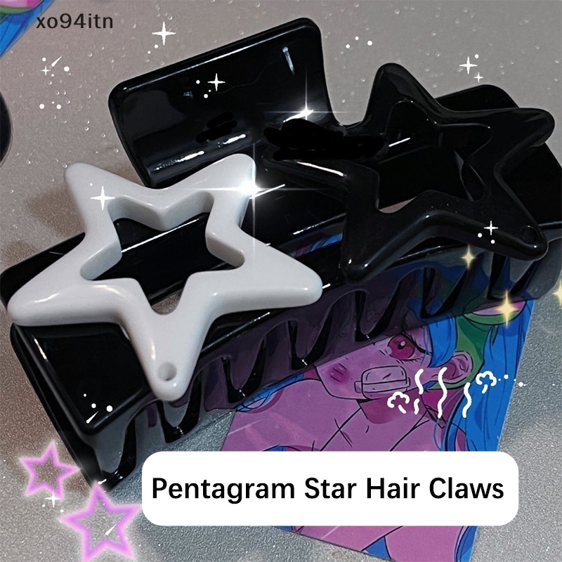 Kẹp Tóc Hình Ngôi Sao Năm Cánh Nhiều Màu Sắc Phong Cách Lolita Dễ Thương tn Y2k