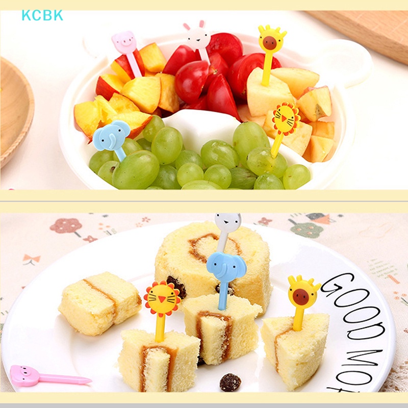 Bộ 10 Nĩa Ghim Trái Cây Hình Động Vật Xinh Xắn