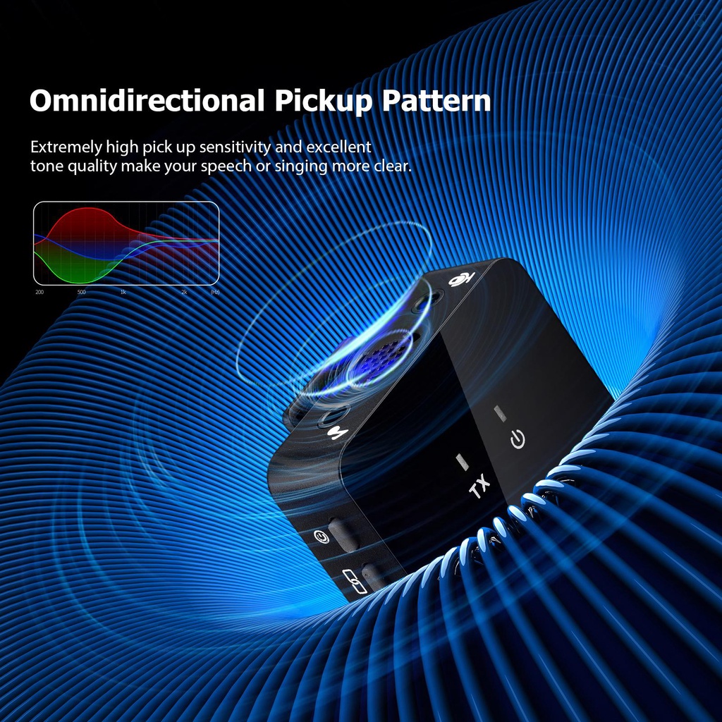 Micro Không Dây Có Kẹp Và Sạc 2 Đầu Nhận Tín Hiệu