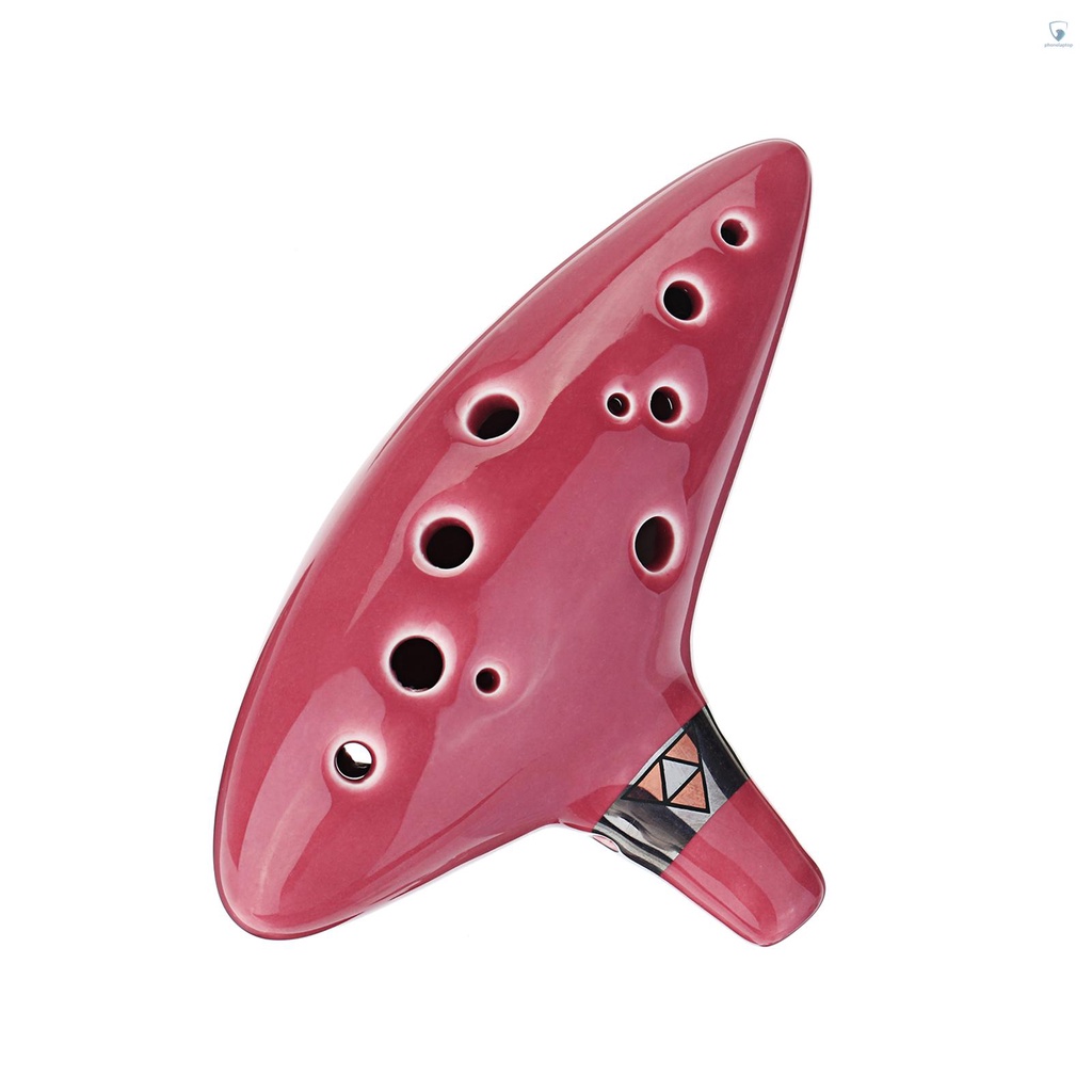 Sáo Ocarina Gốm 12 Lỗ Có Dây Đeo Làm Giá Đỡ Trưng Bày Nhạc Cho Người Mới Bắt Đầu